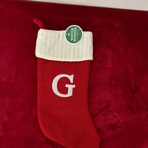Red Christmas Stocking with White Cuff
